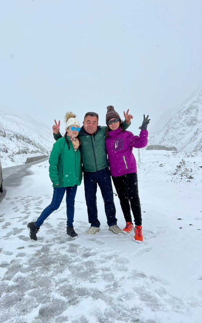 Snowfall on the Mountain Pass